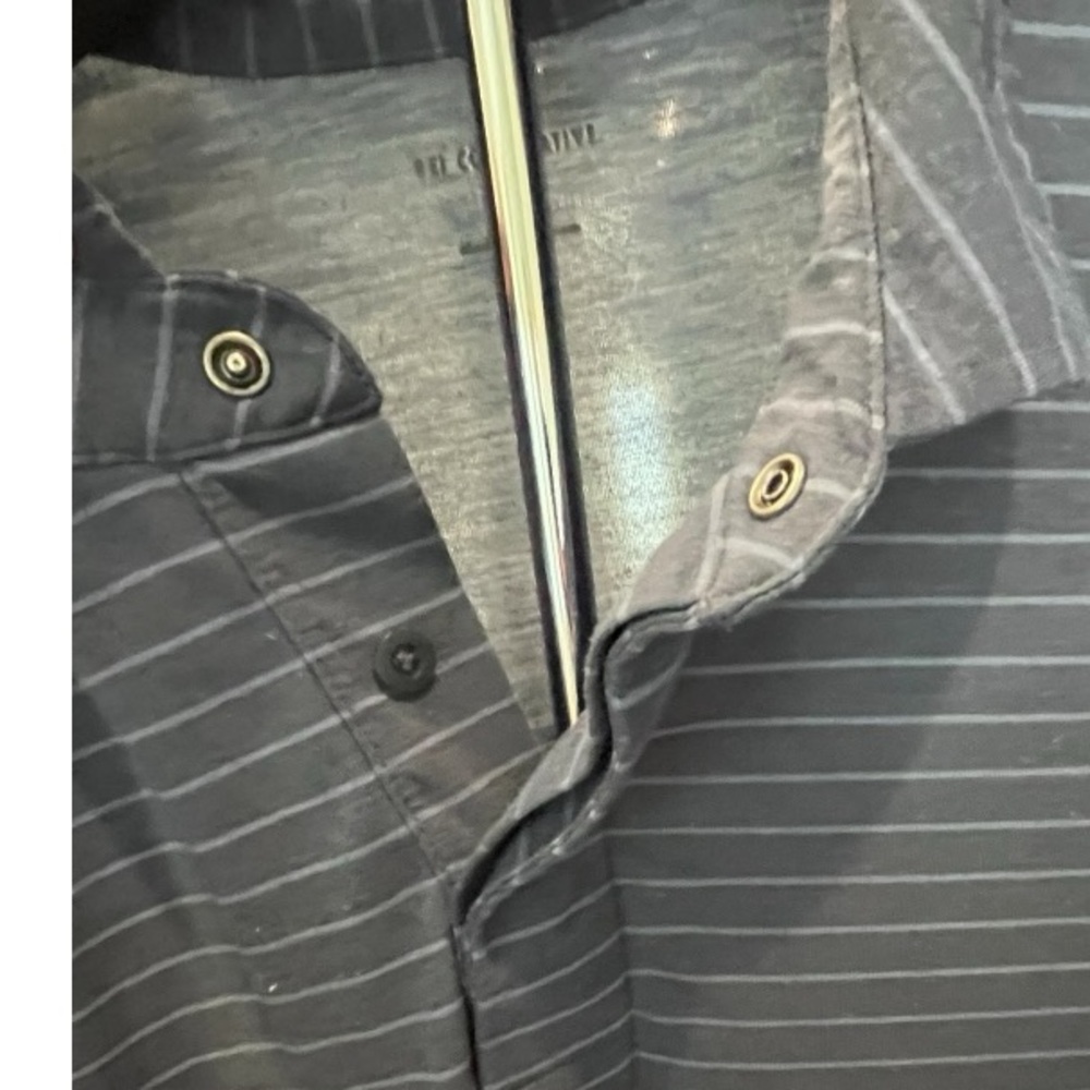 REI Co-op Weathered Blue Striped Polo Shirt Men’s Large‎ | Soft Performance Feel - Picture 4 of 7